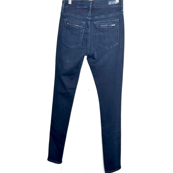 AG Adriano Goldschmied Zuri Moto Zipper High-Rise Skinny Blue Jeans Sz 27 New - Picture 5 of 16